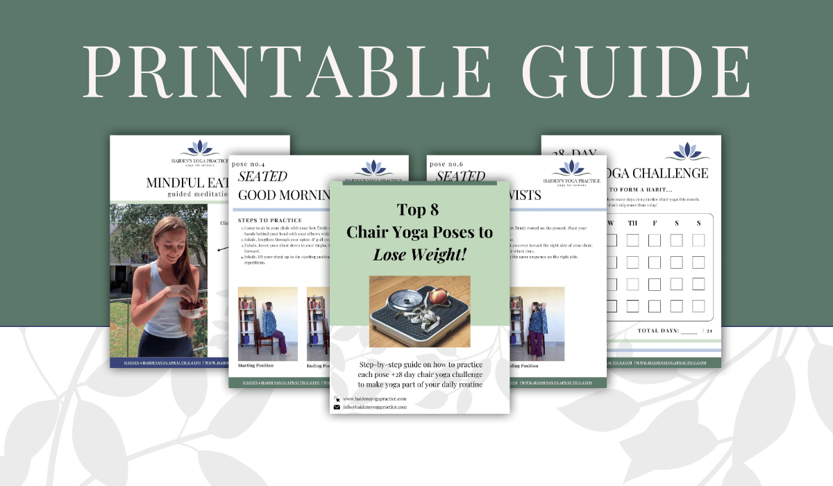 printable guide: 28-day chair yoga for weight loss | haiden's yoga